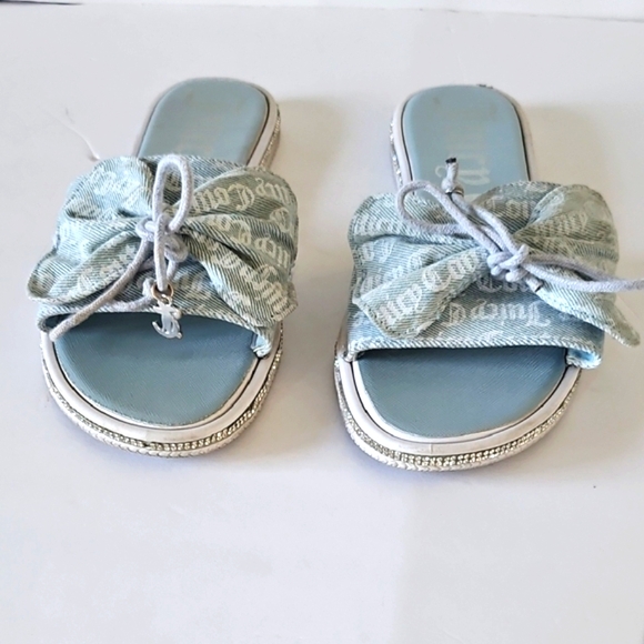Juicy Couture Shoes - Juicy Couture Blue Sandals with Bow